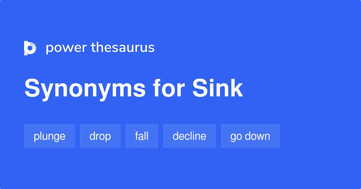Synonyms for sink
