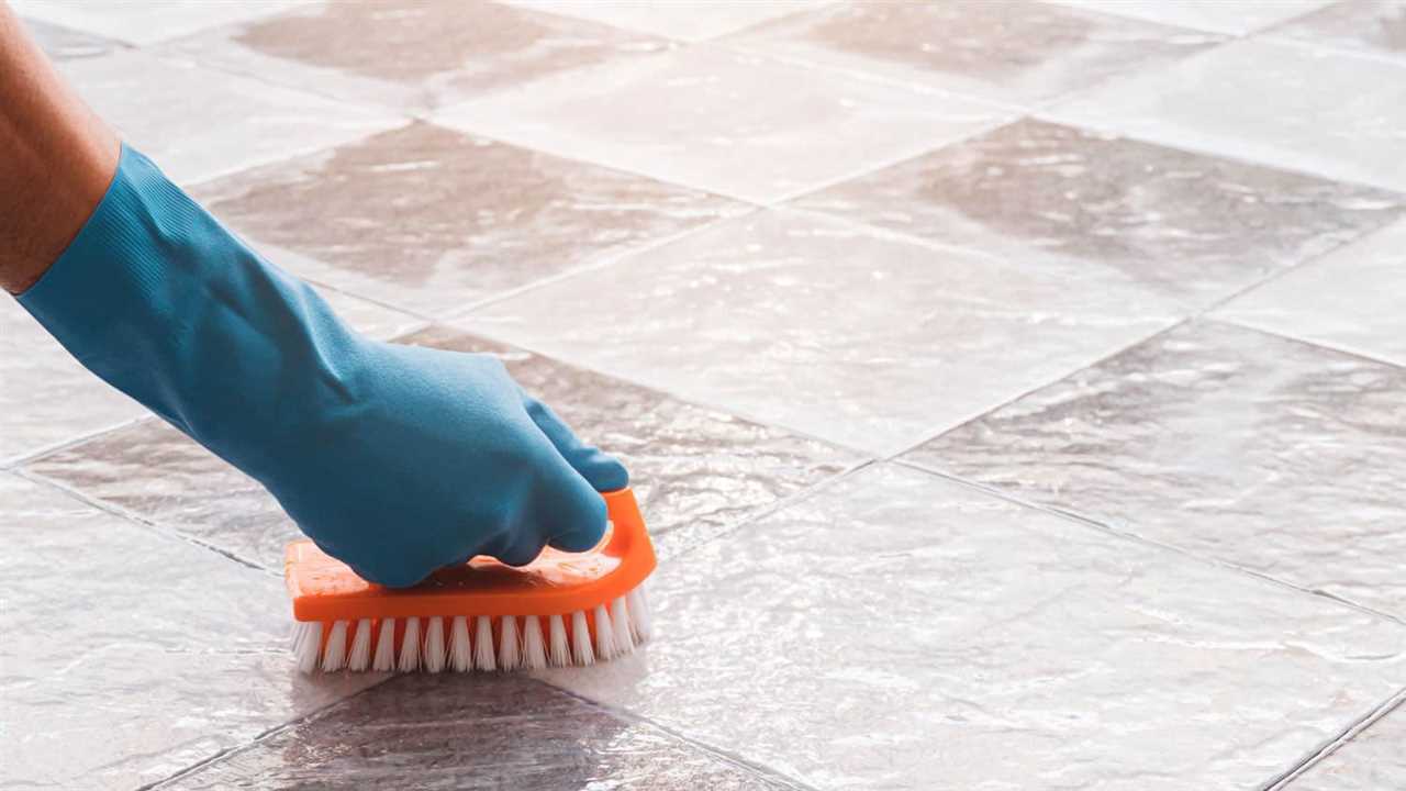 Using a commercial grout cleaner