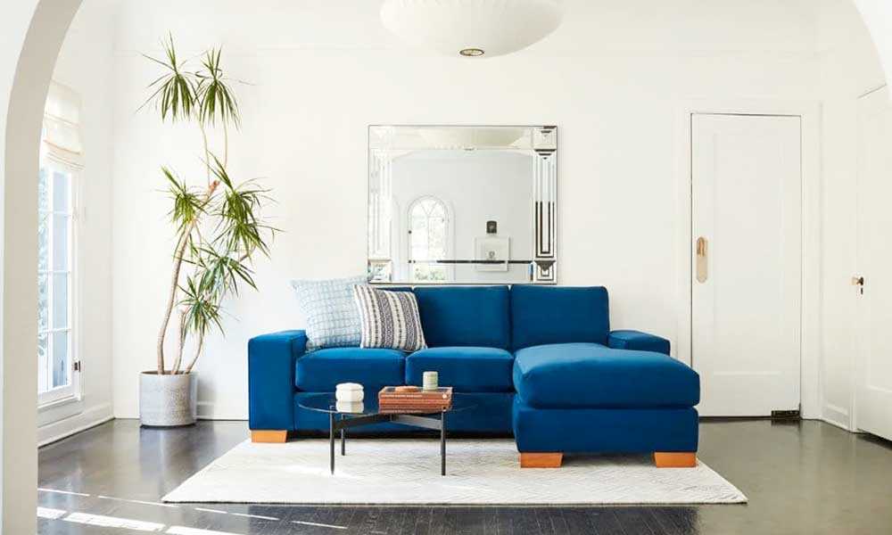 Add a Pop of Color with a Blue Couch