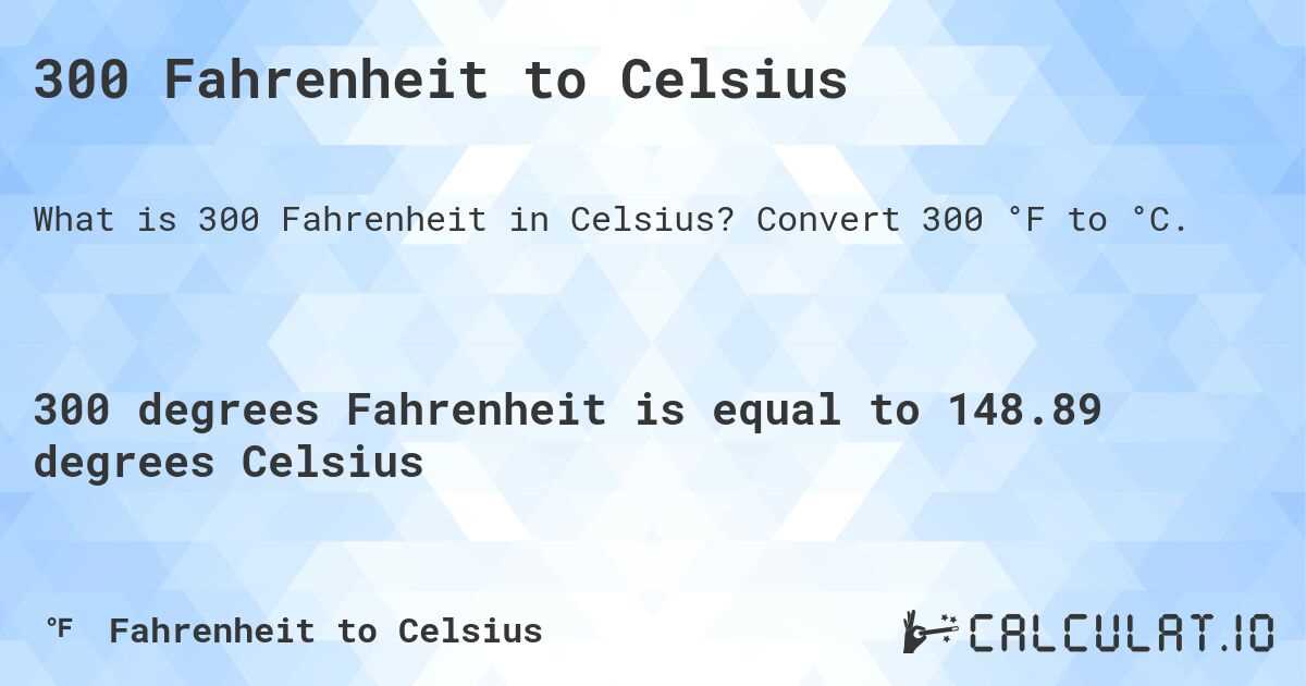 The Formula for Fahrenheit to Celsius Conversion