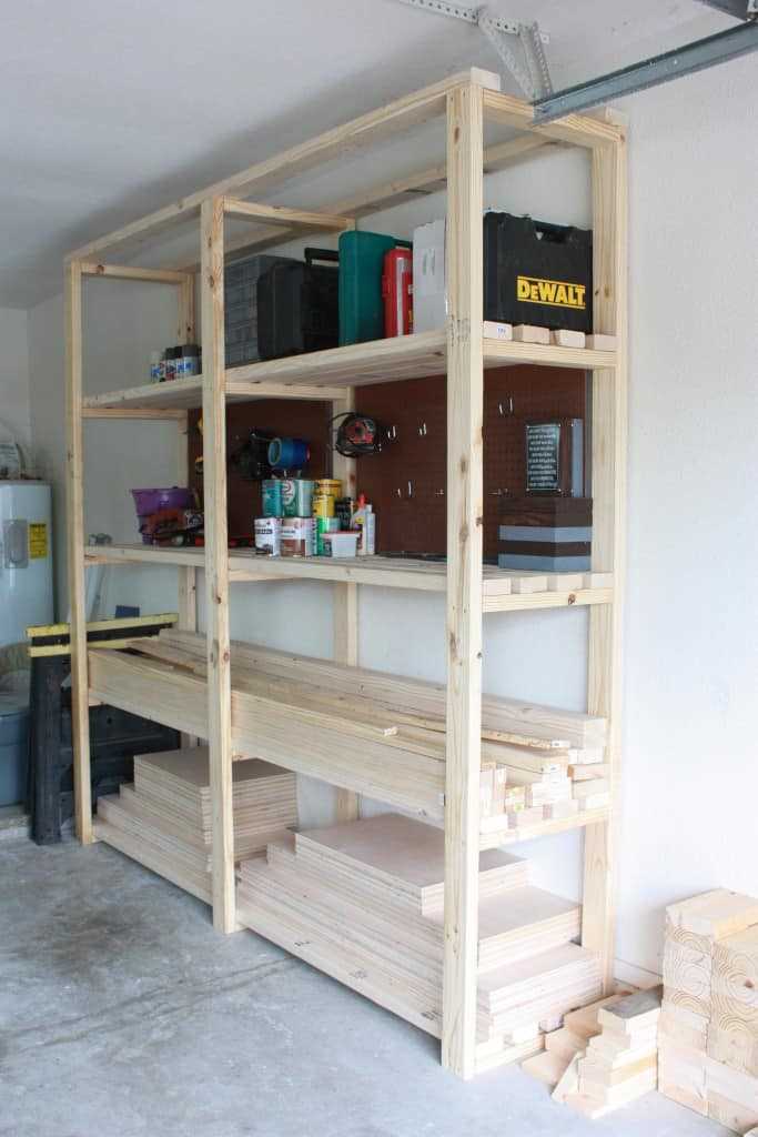 Wooden Garage Shelves Organize Your Space with Style